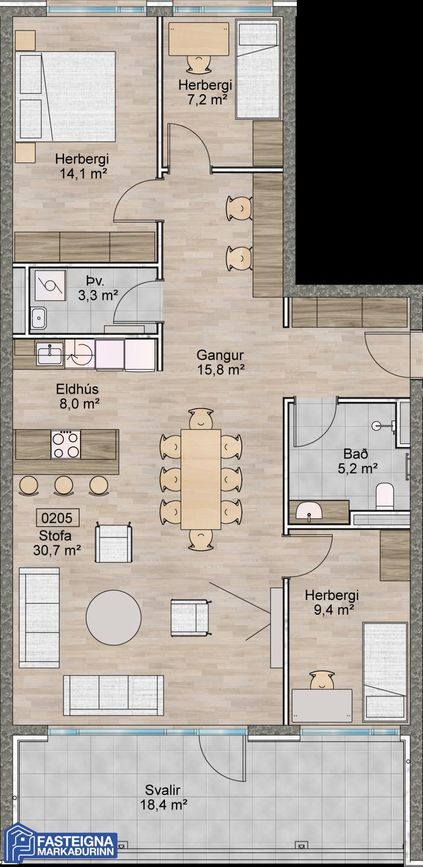 Bolholt 7 - 0205, 105 Reykjavík