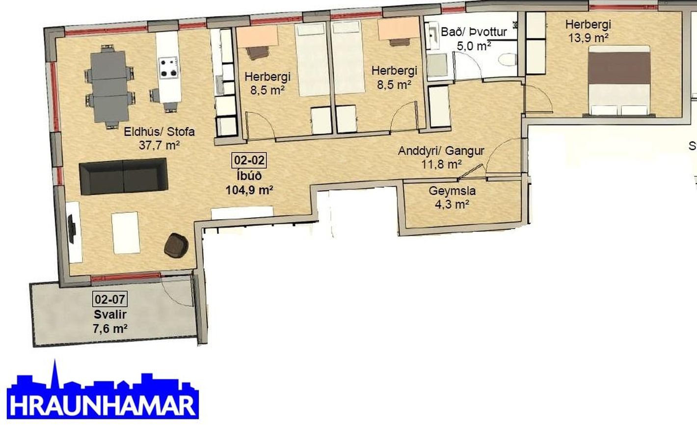 Hringhamar 5 - 0202, 221 Hafnarfjörður