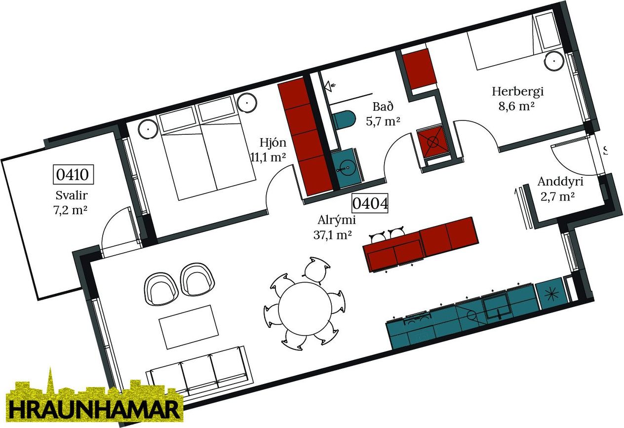 Áshamar 20 - 0404, 221 Hafnarfjörður