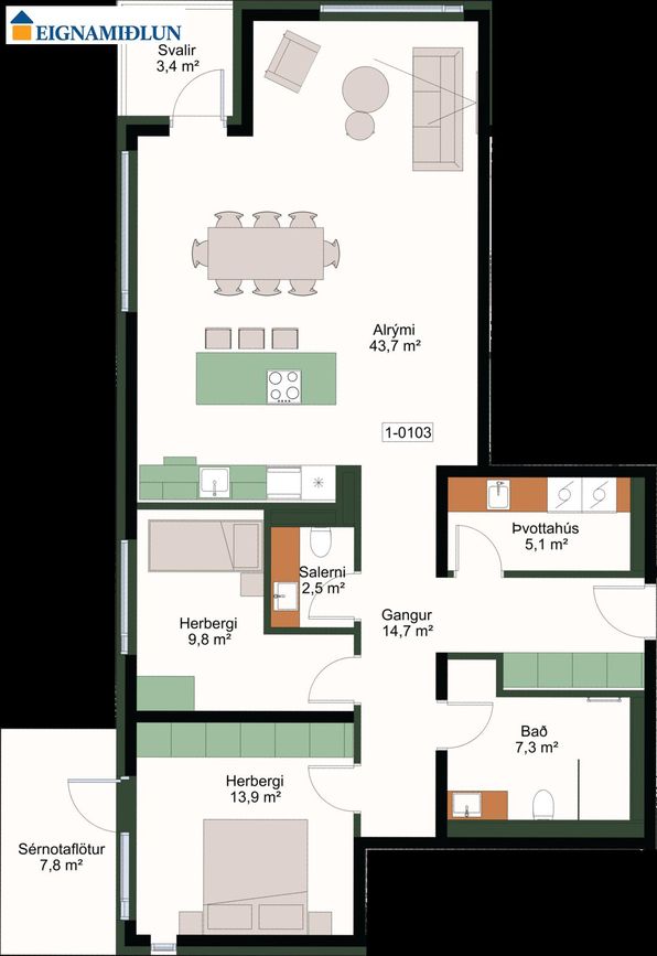 Mýrargata 43 - 0103, 101 Reykjavík