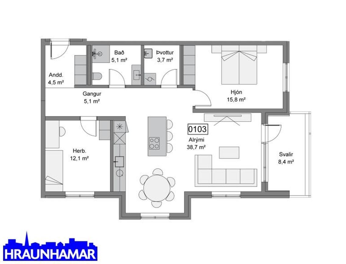 Baughamar 3, 221 Hafnarfjörður