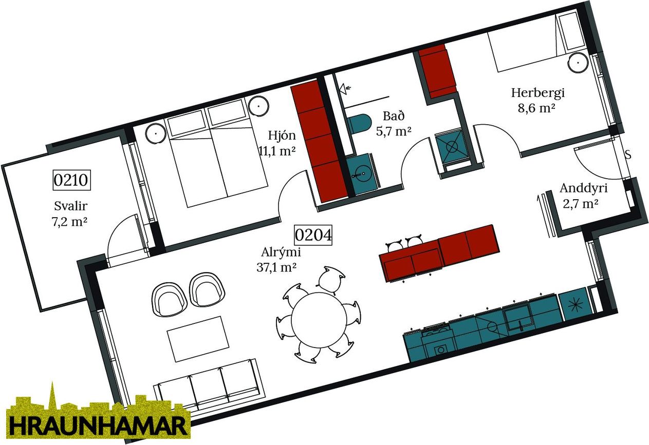Áshamar 22 - 0204, 221 Hafnarfjörður