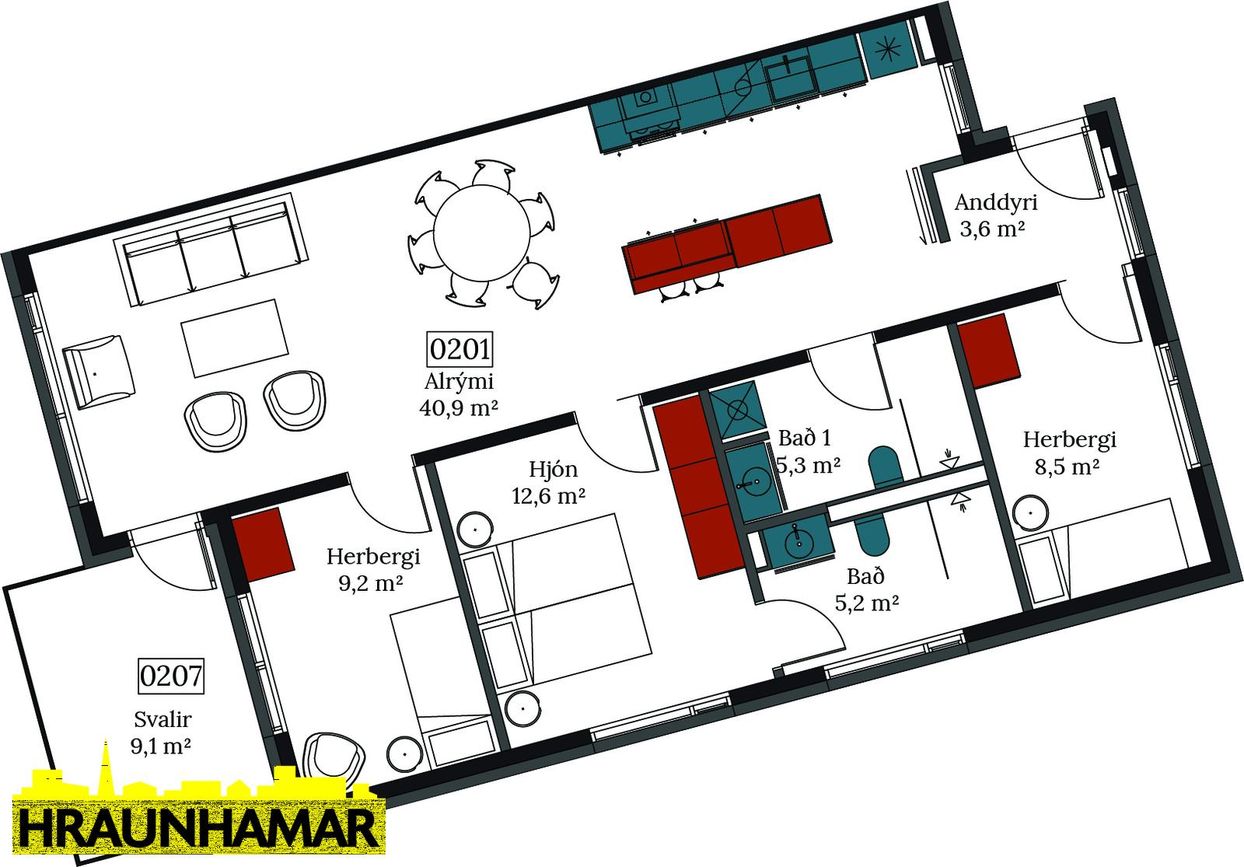 Áshamar 20 - 0201, 221 Hafnarfjörður