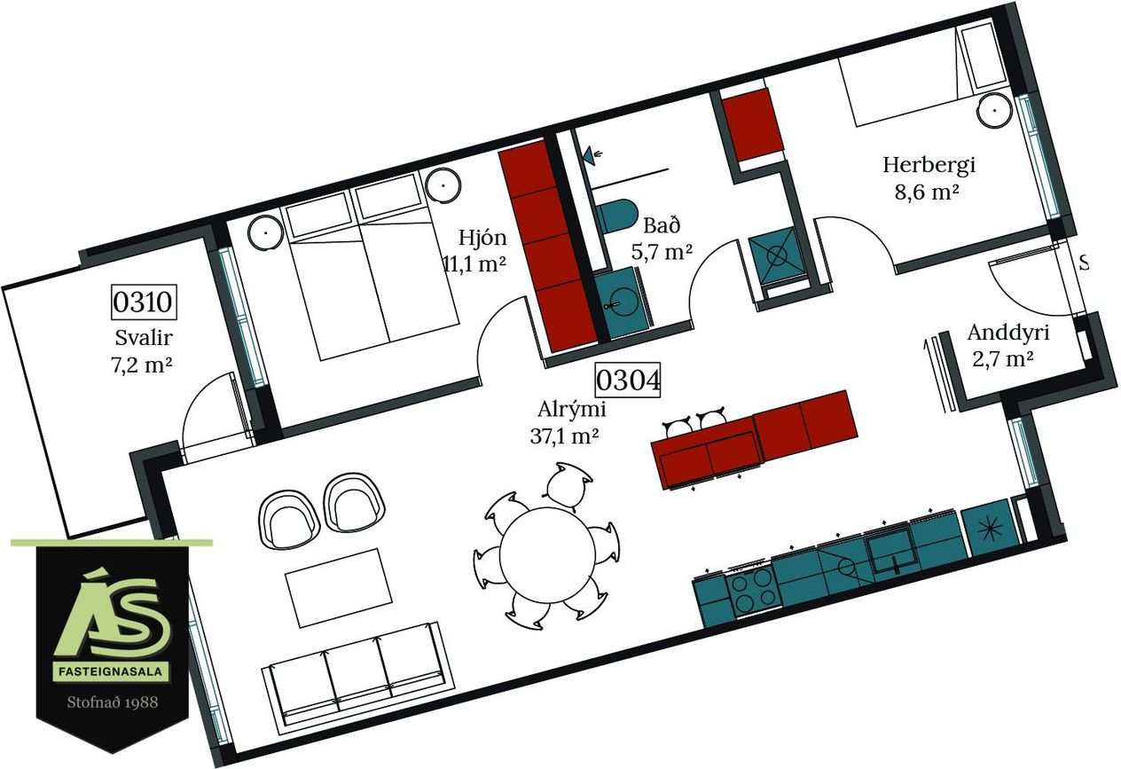 Áshamar 20 - 0304, 221 Hafnarfjörður