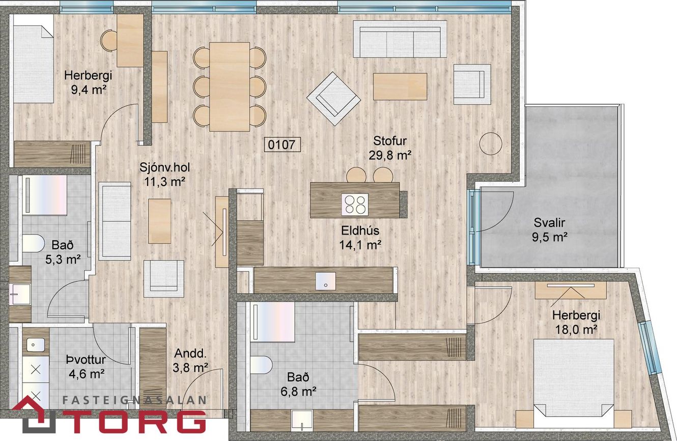 Naustavör 64 - 0107, 200 Kópavogur