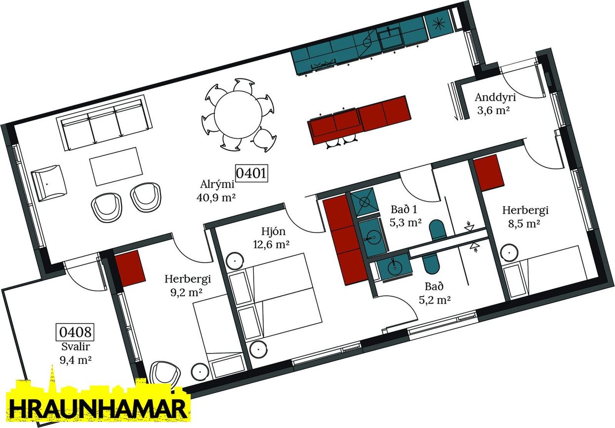 Áshamar 20 - 0401, 221 Hafnarfjörður