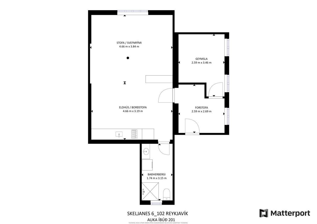 Skeljanes 6 - 0201, 102 Reykjavík