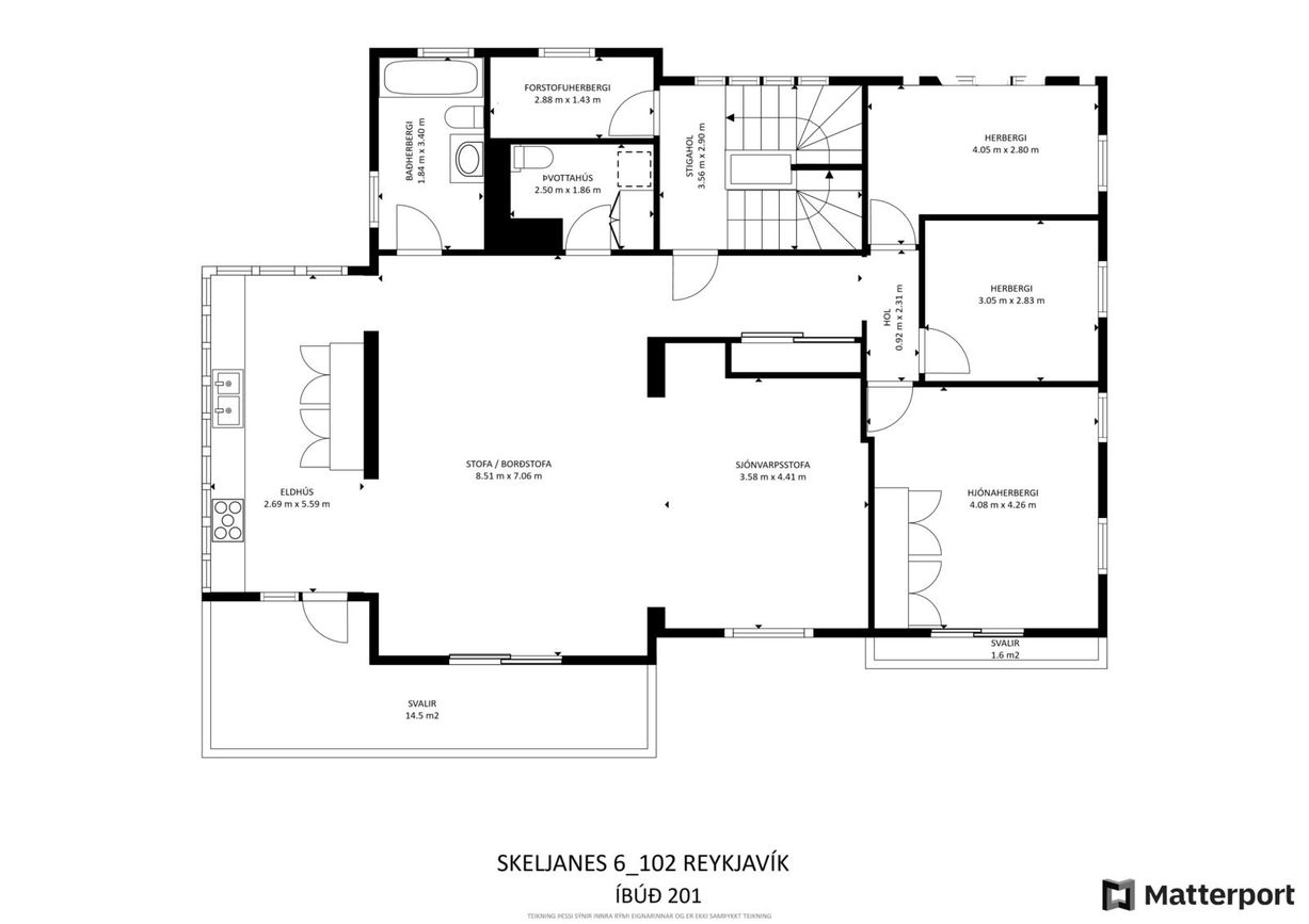 Skeljanes 6 - 0201, 102 Reykjavík