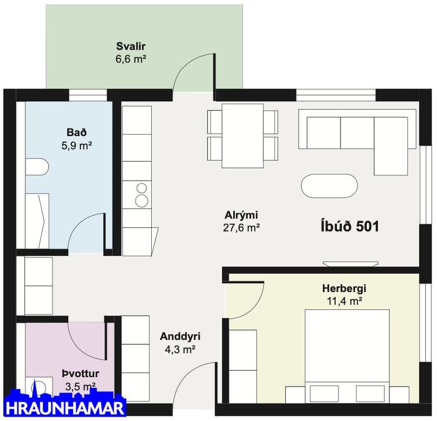 Baughamar 5 - 0501, 221 Hafnarfjörður