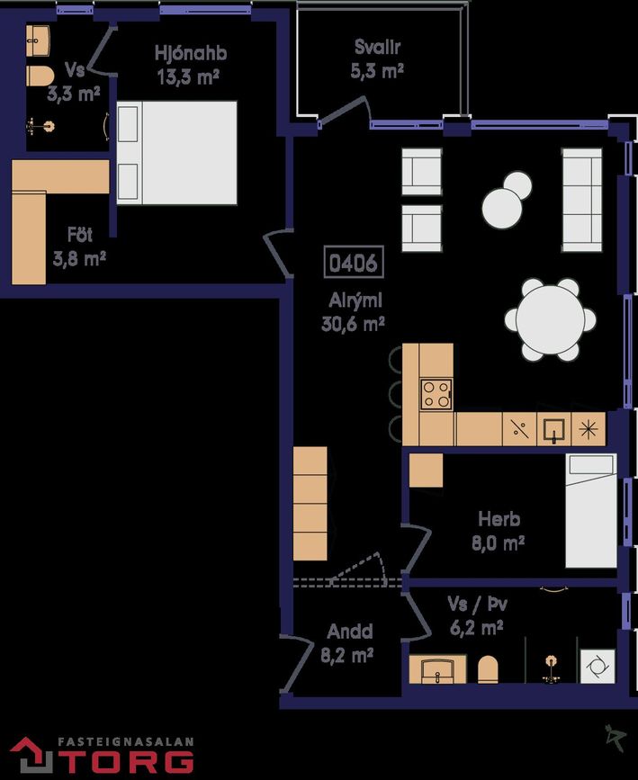 Laugavegur 168B - 0406, 105 Reykjavík