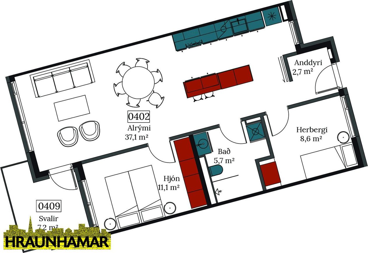 Áshamar 20 - 0402, 221 Hafnarfjörður
