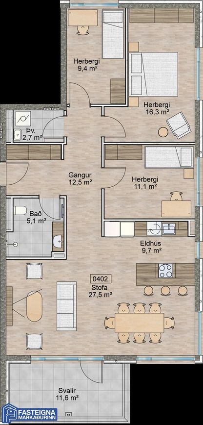 Bolholt 7 - 0402, 105 Reykjavík