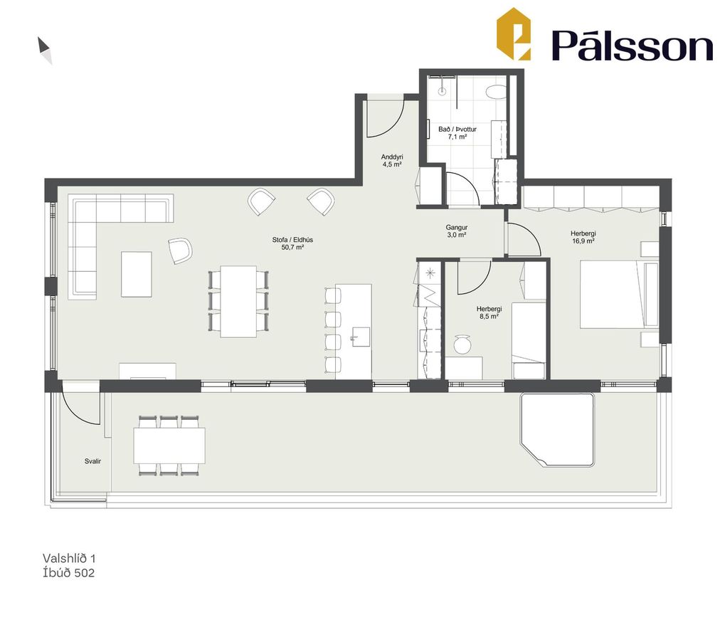 Valshlíð 1 - 0502, 102 Reykjavík