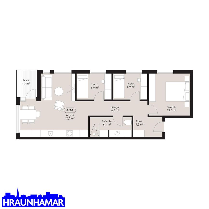 Apalskarð 4A - 0404, 221 Hafnarfjörður