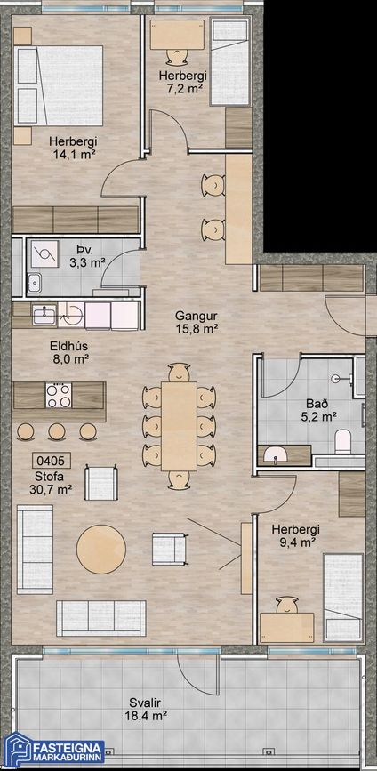 Bolholt 7 - 0405, 105 Reykjavík