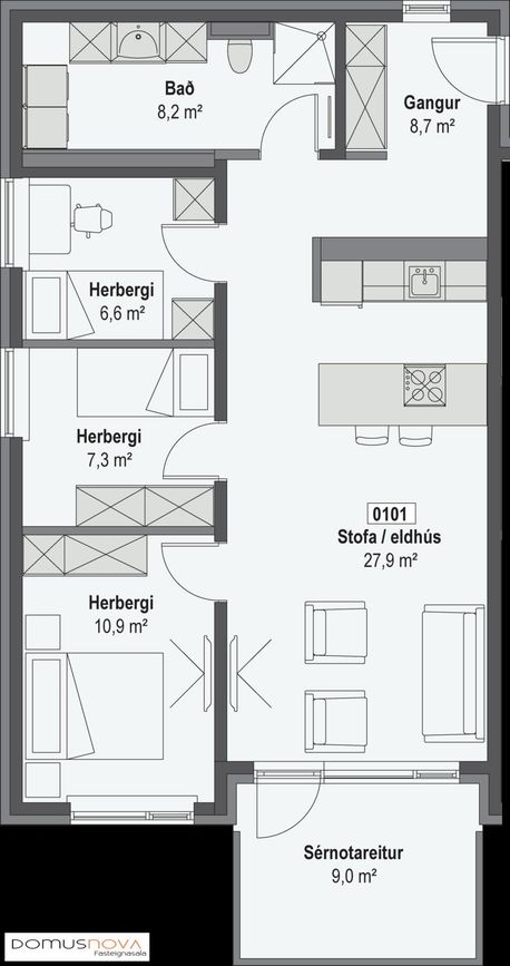 Þjóðbraut 3 - 0301, 300 Akranes