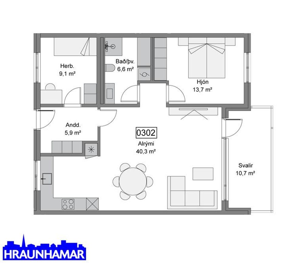 Baughamar 3, 221 Hafnarfjörður