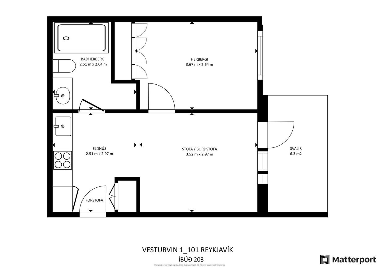 Mýrargata 43 - 0203, 101 Reykjavík