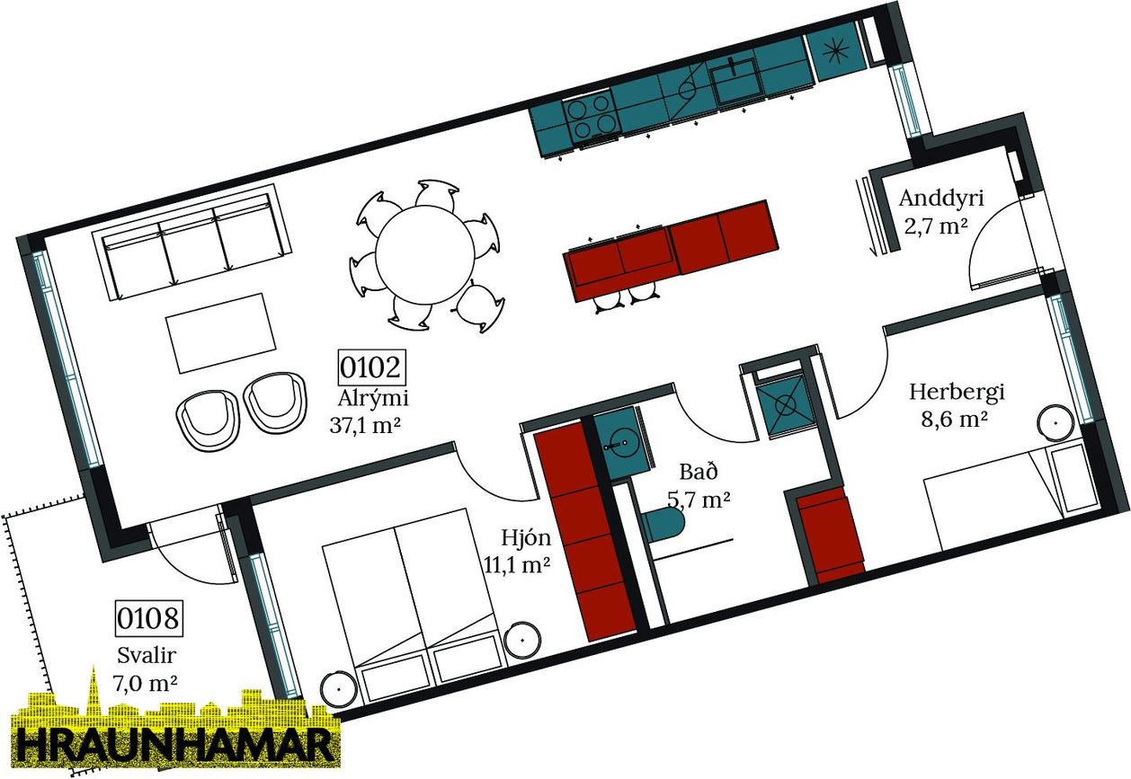 Áshamar 20 - 0102, 221 Hafnarfjörður