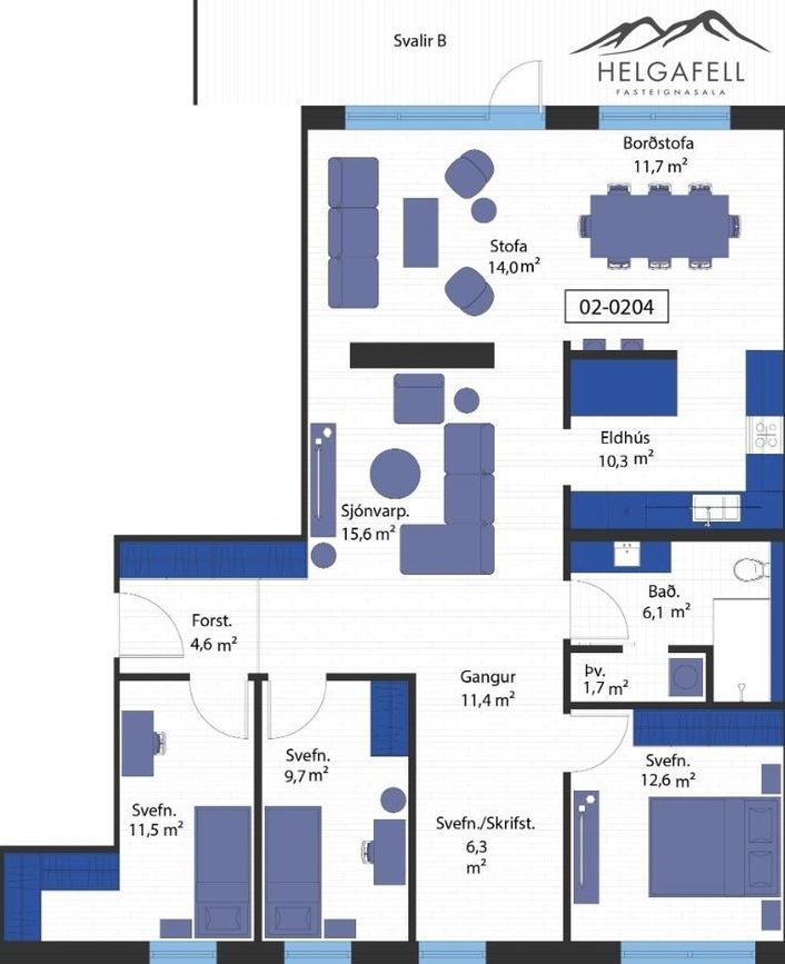 Áshamar 7 - 0204, 221 Hafnarfjörður