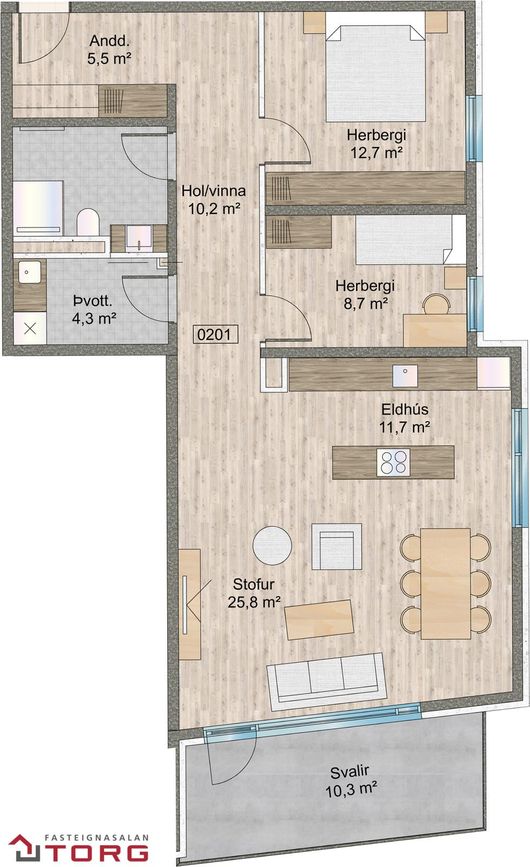 Naustavör 66 - 0201, 200 Kópavogur
