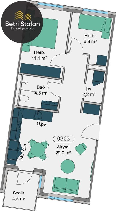 Vetrarbraut 2 - 0303, 210 Garðabær