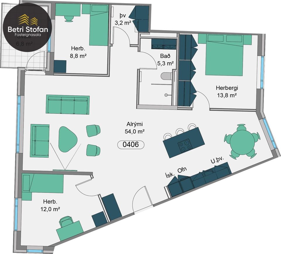 Vetrarbraut 2B - 0406, 210 Garðabær