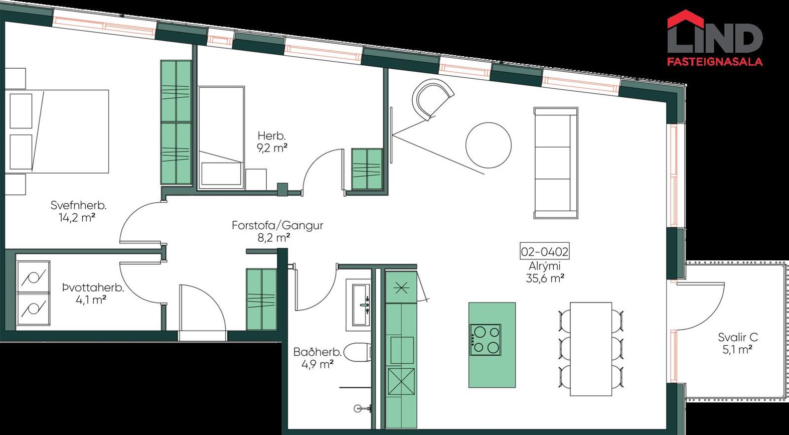 Jöfursbás 5B - 0402, 112 Reykjavík