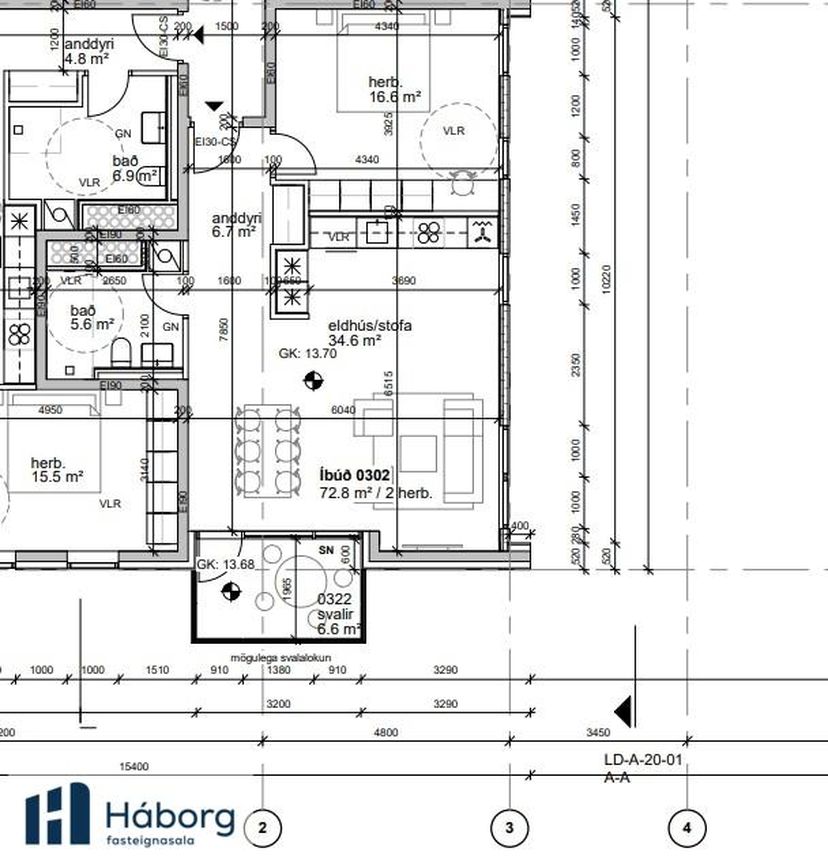 Hallgerðargata 3 - 0302, 105 Reykjavík