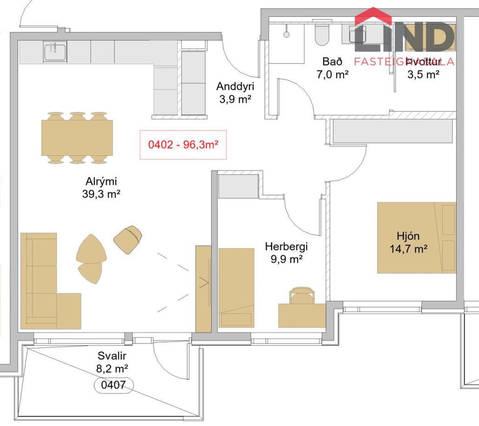 Hraungata 23 - 0402, 210 Garðabær