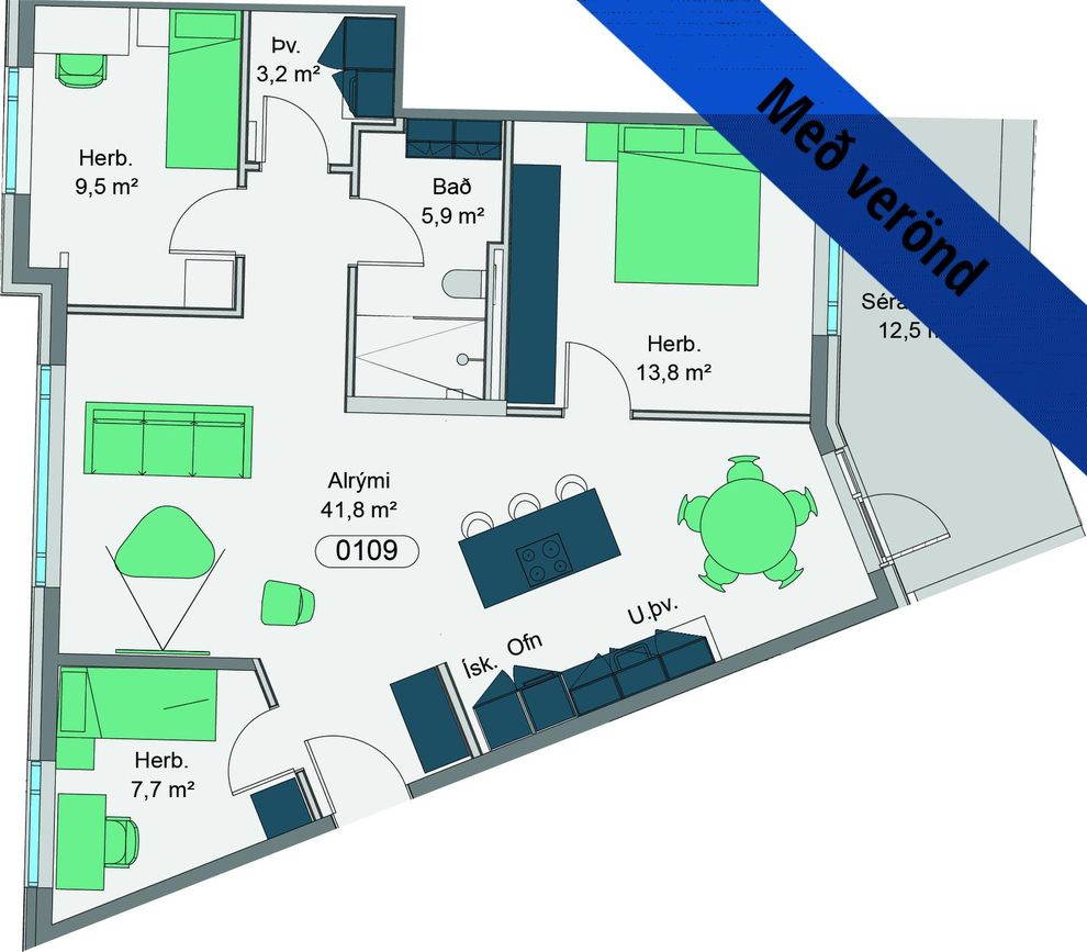 Vetrarbraut 2B - 0109, 210 Garðabær