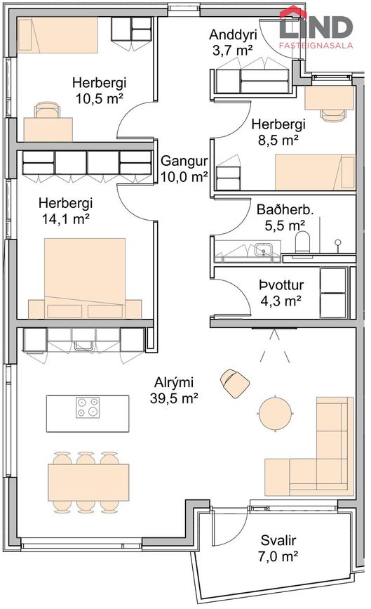 Áshamar 50 - 0401, 221 Hafnarfjörður