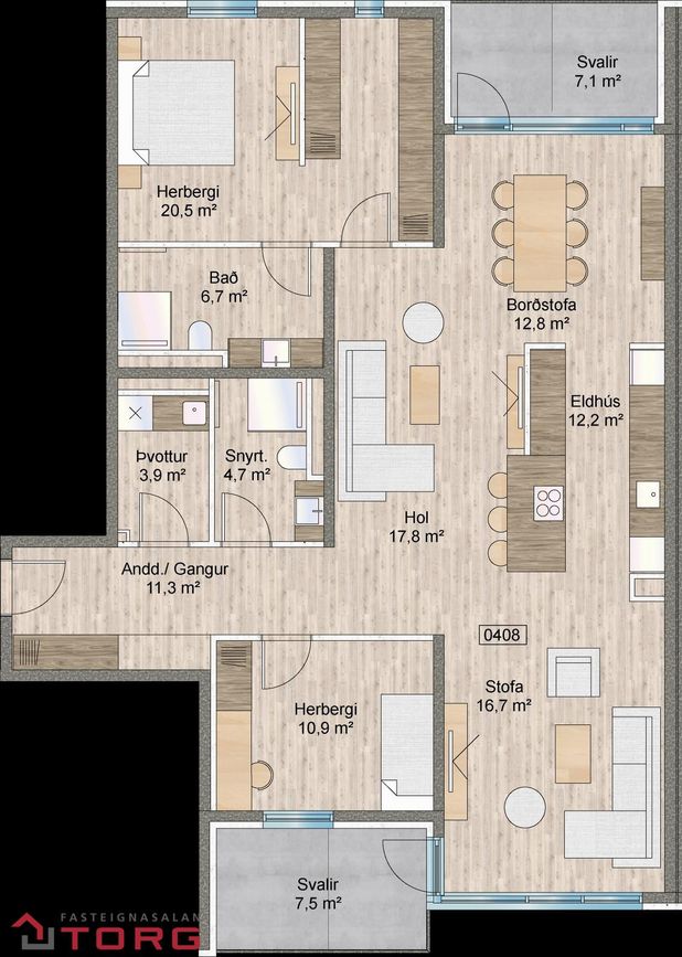 Naustavör 62 - 0408, 200 Kópavogur