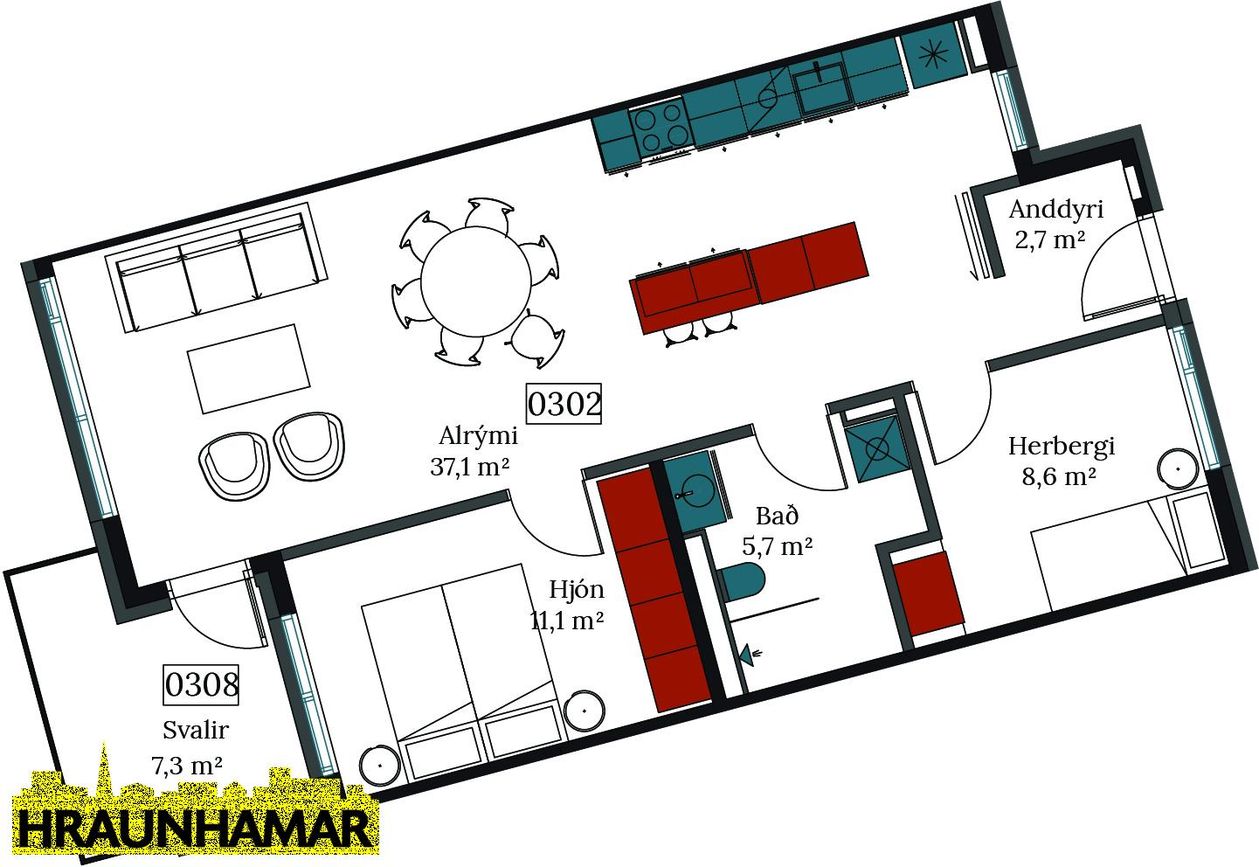 Áshamar 22 - 0302, 221 Hafnarfjörður