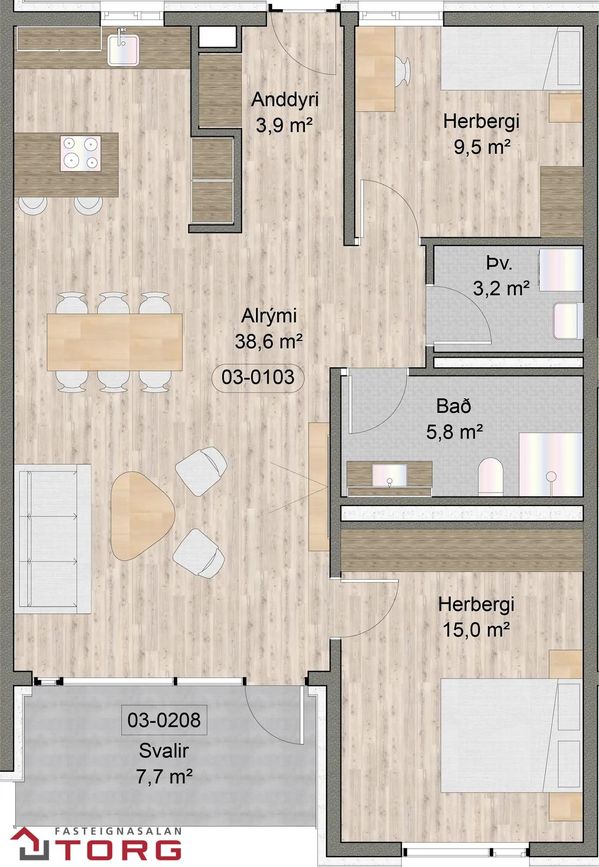 Asparlaut 5 - 0103, 230 Reykjanesbær