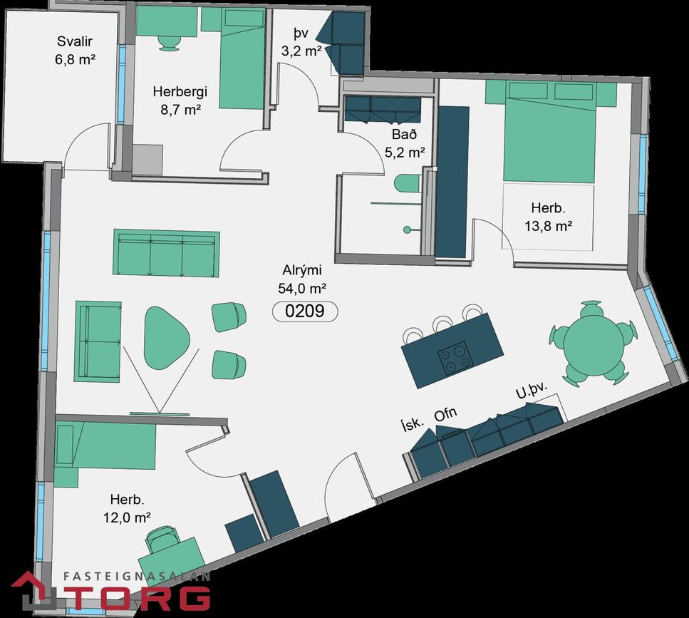 Vetrarbraut 2B - 0209, 210 Garðabær