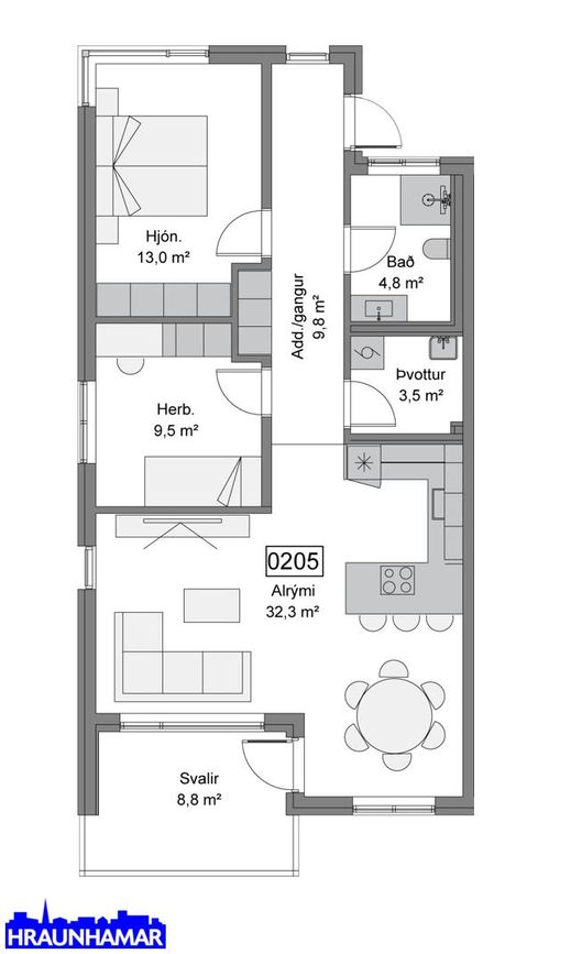 Baughamar 3, 221 Hafnarfjörður