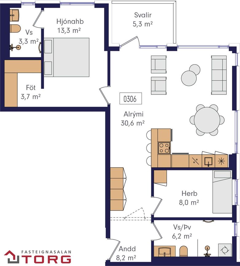 Laugavegur 168B - 0306, 105 Reykjavík