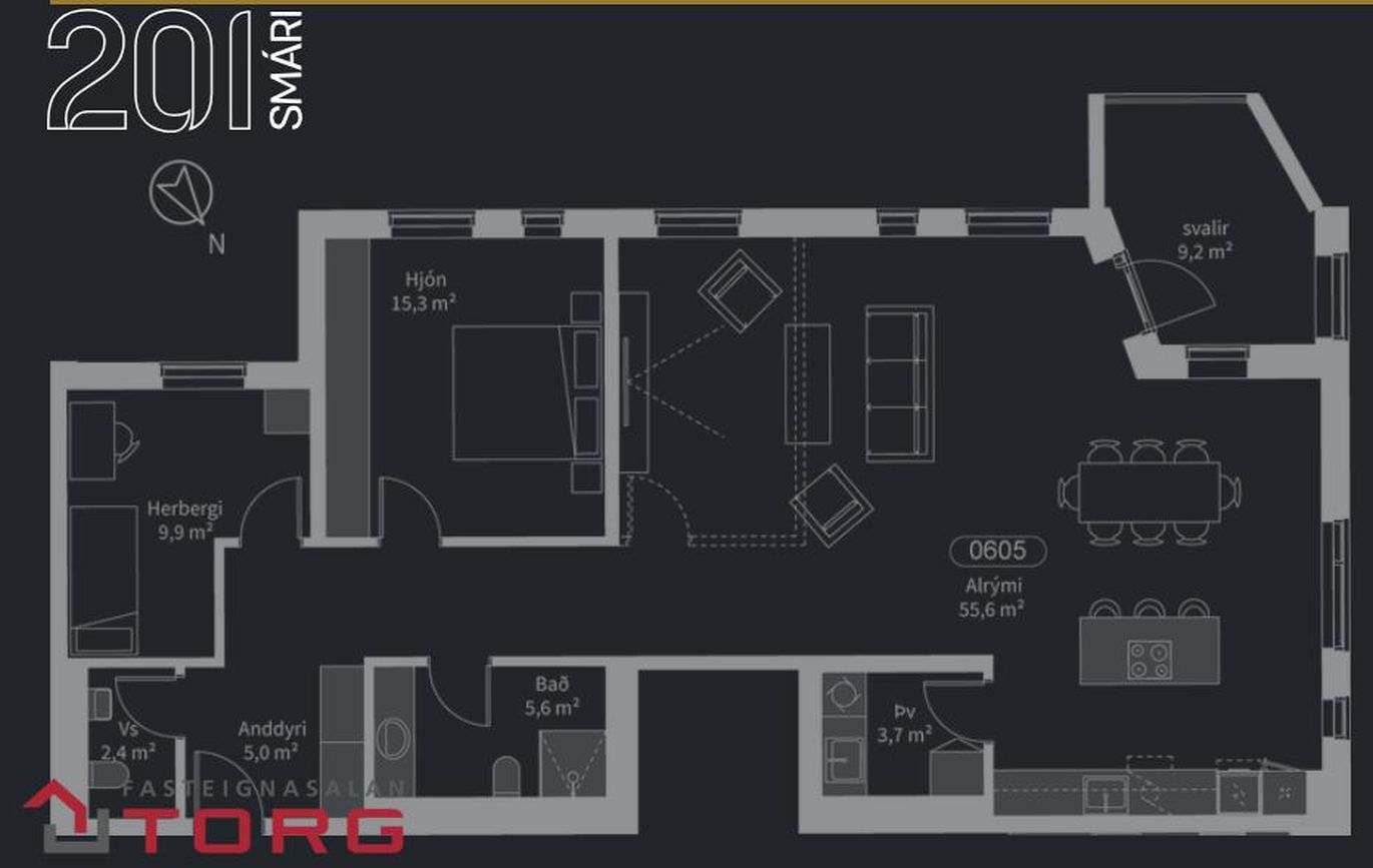 Silfursmári 2 - 0605, 201 Kópavogur
