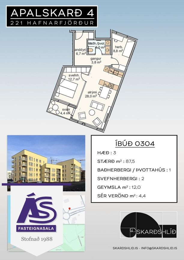 Apalskarð 4A, 221 Hafnarfjörður