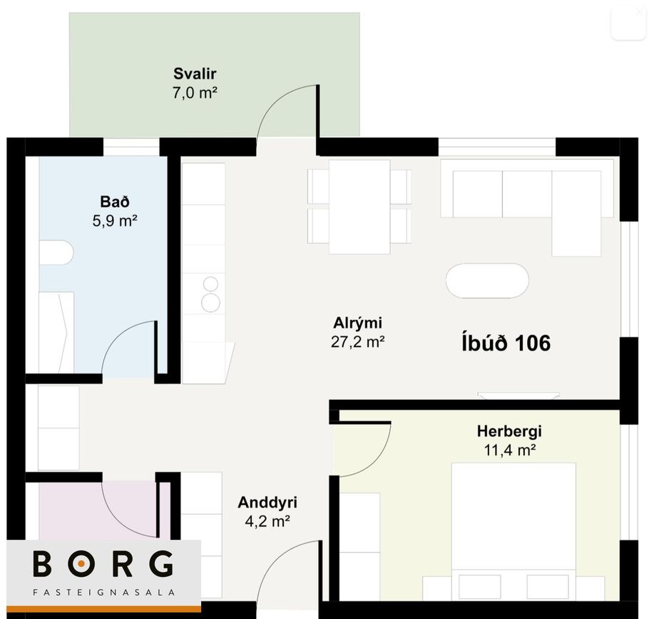 Baughamar 7 - 0106, 221 Hafnarfjörður