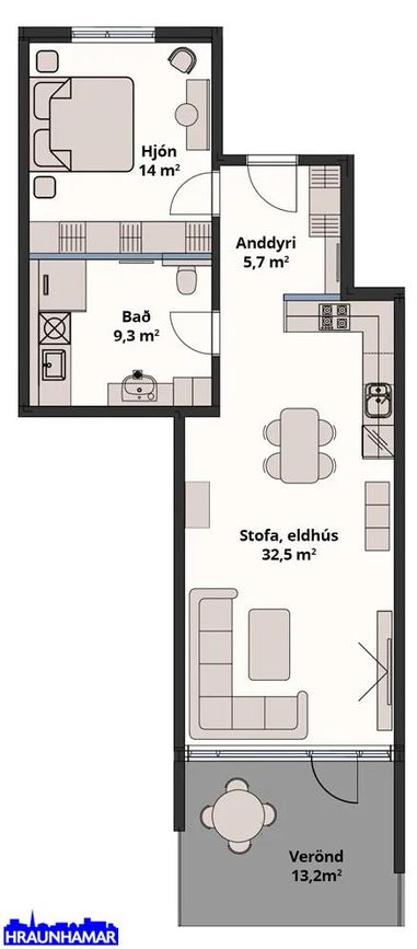 Suðurhella 16 - 0102, 221 Hafnarfjörður