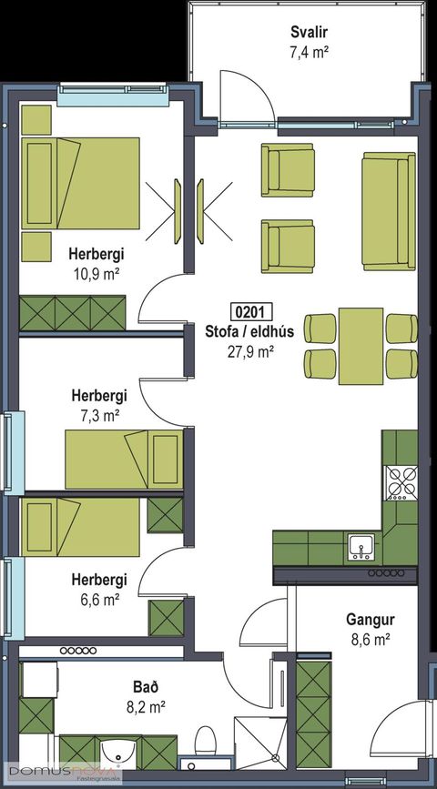 Þjóðbraut 5 - 0201, 300 Akranes