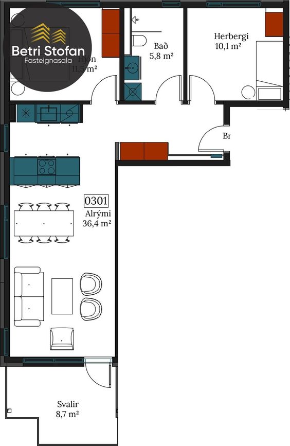 Áshamar 14 - 0301, 221 Hafnarfjörður