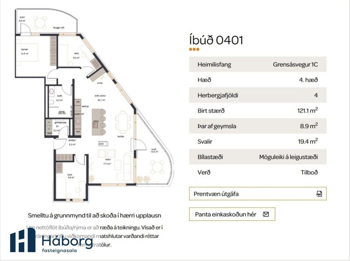 Grensásvegur 1C, 108 Reykjavík