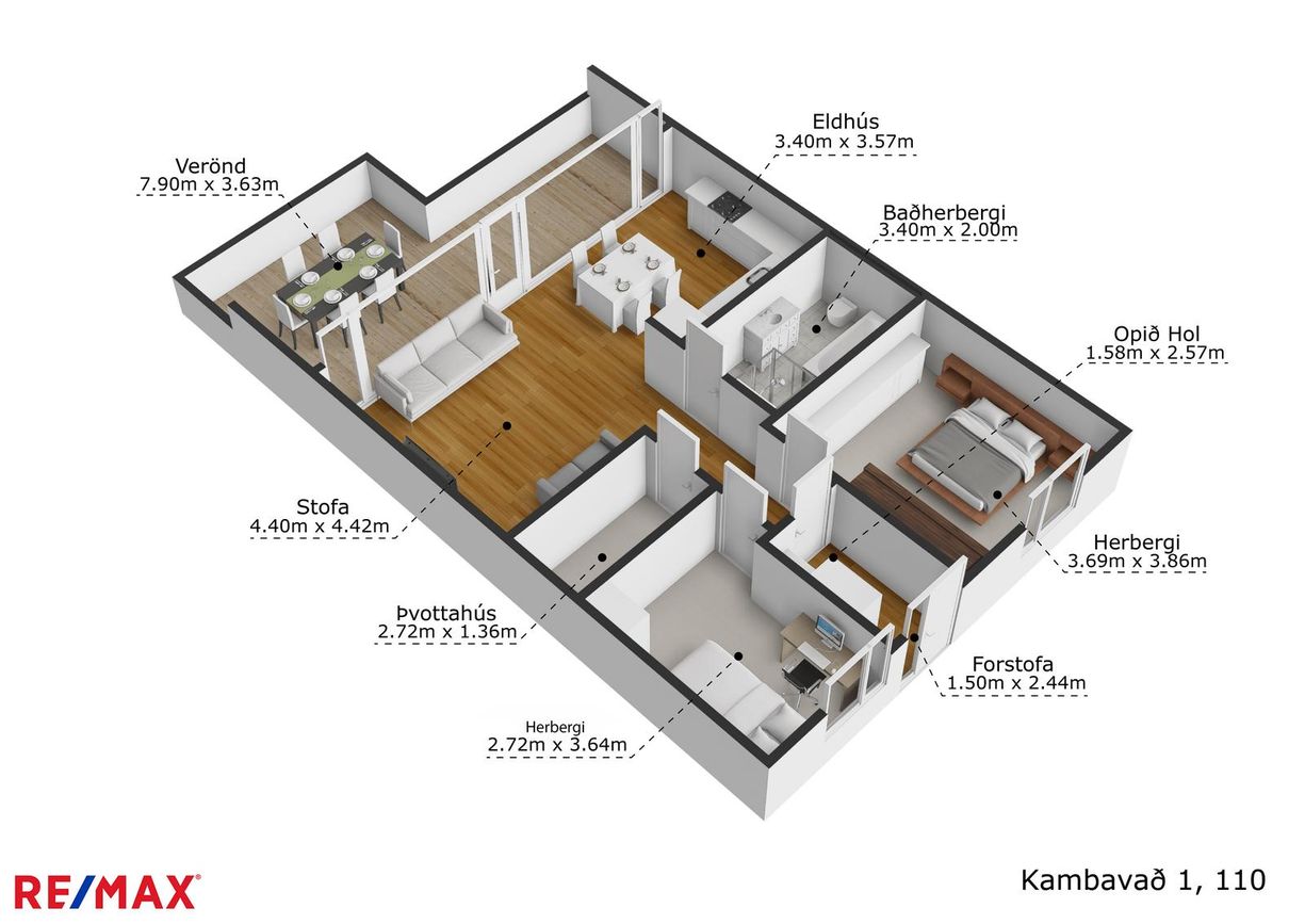 Kambavað 1 1-3, 110 Reykjavík