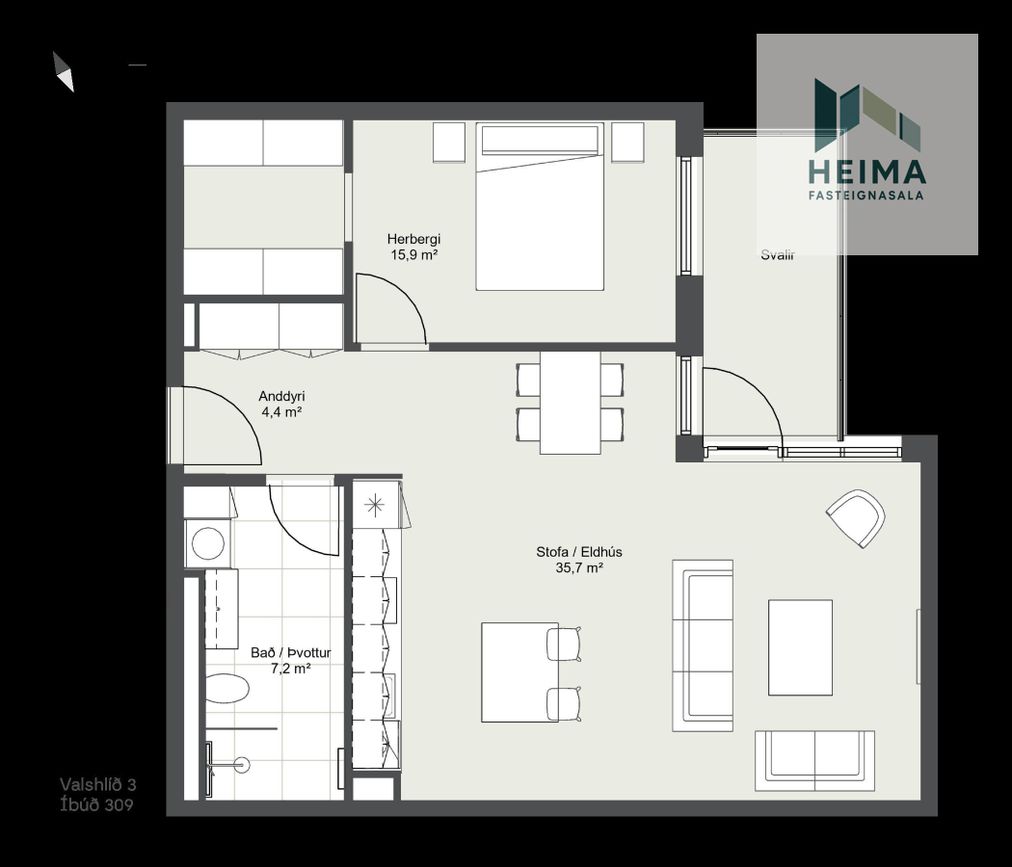 Valshlíð 3 - 0309, 102 Reykjavík
