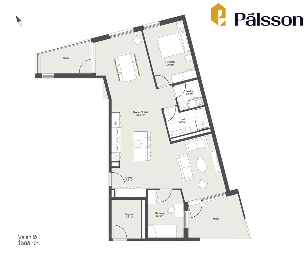 Valshlíð 1 - 0101, 102 Reykjavík