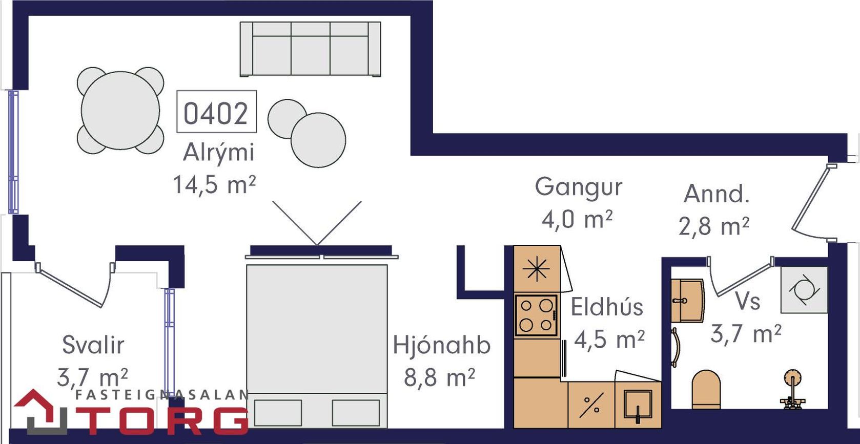 Laugavegur 168A - 0402, 105 Reykjavík