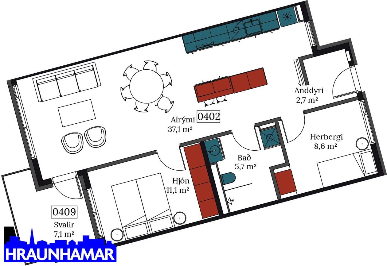 Áshamar 22 - 0402, 221 Hafnarfjörður